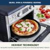 imageGreenPan 13in1 Elite Countertop Convection Oven ampamp Air Fryer PFASFree Ceramic Tray ampamp Pizza Pan Adjustable Racks Multifunction Presets Toaster Bake Broil Roast Proof Dehydrate Oxford BlueOxford Blue