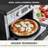 imageGreenPan 13in1 Elite Countertop Convection Oven ampamp Air Fryer PFASFree Ceramic Tray ampamp Pizza Pan Adjustable Racks Multifunction Presets Toaster Bake Broil Roast Proof Dehydrate Oxford BlueBlack
