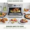imageGreenPan 13in1 Elite Countertop Convection Oven ampamp Air Fryer PFASFree Ceramic Tray ampamp Pizza Pan Adjustable Racks Multifunction Presets Toaster Bake Broil Roast Proof Dehydrate Oxford BlueCloud Cream
