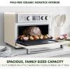 imageGreenPan 13in1 Elite Countertop Convection Oven ampamp Air Fryer PFASFree Ceramic Tray ampamp Pizza Pan Adjustable Racks Multifunction Presets Toaster Bake Broil Roast Proof Dehydrate Oxford BlueCloud Cream