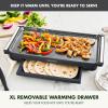 imageGreenPan Advanced 12 X 15 Electric Skillet with Lid 7QT Capacity for Family Meals Healthy Ceramic Nonstick PFASFree Coating Fry Saut Steam Simmer Sear Stir Fry Dishwasher Safe ClayGraphite