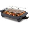 imageGreenPan Advanced 12 X 15 Electric Skillet with Lid 7QT Capacity for Family Meals Healthy Ceramic Nonstick PFASFree Coating Fry Saut Steam Simmer Sear Stir Fry Dishwasher Safe ClayGraphite