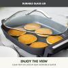 imageGreenPan Advanced 12 X 15 Electric Skillet with Lid 7QT Capacity for Family Meals Healthy Ceramic Nonstick PFASFree Coating Fry Saut Steam Simmer Sear Stir Fry Dishwasher Safe ClayGraphite