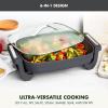 imageGreenPan Advanced 12 X 15 Electric Skillet with Lid 7QT Capacity for Family Meals Healthy Ceramic Nonstick PFASFree Coating Fry Saut Steam Simmer Sear Stir Fry Dishwasher Safe ClayGraphite