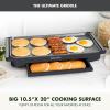 imageGreenPan Advanced 12 X 15 Electric Skillet with Lid 7QT Capacity for Family Meals Healthy Ceramic Nonstick PFASFree Coating Fry Saut Steam Simmer Sear Stir Fry Dishwasher Safe ClayGraphite