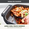 imageGreenPan Advanced 12 X 15 Electric Skillet with Lid 7QT Capacity for Family Meals Healthy Ceramic Nonstick PFASFree Coating Fry Saut Steam Simmer Sear Stir Fry Dishwasher Safe ClayGraphite