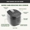 imageGreenPan Carb Reducing Electric Rice Cooker 4 Cups Uncooked8 Cooked Rice 10 Presets LED Display Healthier Meals Delay Timer PFASFree Ceramic Nonstick Removable Bowl Cool Touch Steam GraphiteGraphite