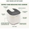 imageGreenPan Carb Reducing Electric Rice Cooker 4 Cups Uncooked8 Cooked Rice 10 Presets LED Display Healthier Meals Delay Timer PFASFree Ceramic Nonstick Removable Bowl Cool Touch Steam GraphiteCream