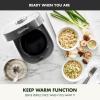 imageGreenPan Carb Reducing Electric Rice Cooker 4 Cups Uncooked8 Cooked Rice 10 Presets LED Display Healthier Meals Delay Timer PFASFree Ceramic Nonstick Removable Bowl Cool Touch Steam GraphiteGraphite