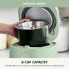 imageGreenPan Carb Reducing Electric Rice Cooker 4 Cups Uncooked8 Cooked Rice 10 Presets LED Display Healthier Meals Delay Timer PFASFree Ceramic Nonstick Removable Bowl Cool Touch Steam GraphiteJulep Green