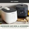 imageGreenPan Carb Reducing Electric Rice Cooker 4 Cups Uncooked8 Cooked Rice 10 Presets LED Display Healthier Meals Delay Timer PFASFree Ceramic Nonstick Removable Bowl Cool Touch Steam GraphiteGraphite