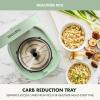 imageGreenPan Carb Reducing Electric Rice Cooker 4 Cups Uncooked8 Cooked Rice 10 Presets LED Display Healthier Meals Delay Timer PFASFree Ceramic Nonstick Removable Bowl Cool Touch Steam GraphiteJulep Green