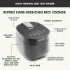 imageGreenPan Carb Reducing Electric Rice Cooker 4 Cups Uncooked8 Cooked Rice 10 Presets LED Display Healthier Meals Delay Timer PFASFree Ceramic Nonstick Removable Bowl Cool Touch Steam GraphiteGraphite