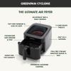 imageGreenPan Cyclone 7QT 12in1 Air Fryer XL Easy View Window 400 F in 4 Seconds Digital Touch Screen Presets Ceramic Nonstick PFASFree Basket Shake Reminder Adjustable Temp ampamp Time Control