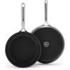 imageGreenPan GP5 Hard Anodized Healthy Ceramic Nonstick 95 ampamp 11 2 Piece Frying Pan Skillet SetHeavy Gauge Scratch ResistantStayFlat Surface Induction Mirror Finish HandleOven SafePFASFree BlueBlack