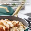 imageGreenPan GP5 Hard Anodized Healthy Ceramic Nonstick 95 ampamp 11 2 Piece Frying Pan Skillet SetHeavy Gauge Scratch ResistantStayFlat Surface Induction Mirror Finish HandleOven SafePFASFree BlueRainforest Green