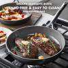 imageGreenPan GP5 Hard Anodized Healthy Ceramic Nonstick 95 ampamp 11 2 Piece Frying Pan Skillet SetHeavy Gauge Scratch ResistantStayFlat Surface Induction Mirror Finish HandleOven SafePFASFree BlueCocoa