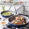 imageGreenPan GP5 Hard Anodized Healthy Ceramic Nonstick 95 ampamp 11 2 Piece Frying Pan Skillet SetHeavy Gauge Scratch ResistantStayFlat Surface Induction Mirror Finish HandleOven SafePFASFree BlueBlue