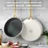 imageGreenPan GP5 Hard Anodized Healthy Ceramic Nonstick 95 ampamp 11 2 Piece Frying Pan Skillet SetHeavy Gauge Scratch ResistantStayFlat Surface Induction Mirror Finish HandleOven SafePFASFree BlueClay