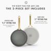 imageGreenPan GP5 Hard Anodized Healthy Ceramic Nonstick 95 ampamp 11 2 Piece Frying Pan Skillet SetHeavy Gauge Scratch ResistantStayFlat Surface Induction Mirror Finish HandleOven SafePFASFree BlueClay