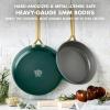 imageGreenPan GP5 Hard Anodized Healthy Ceramic Nonstick 95 ampamp 11 2 Piece Frying Pan Skillet SetHeavy Gauge Scratch ResistantStayFlat Surface Induction Mirror Finish HandleOven SafePFASFree BlueRainforest Green