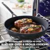 imageGreenPan GP5 Hard Anodized Healthy Ceramic Nonstick 95 ampamp 11 2 Piece Frying Pan Skillet SetHeavy Gauge Scratch ResistantStayFlat Surface Induction Mirror Finish HandleOven SafePFASFree BlueBlack