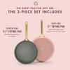 imageGreenPan GP5 Hard Anodized Healthy Ceramic Nonstick 95 ampamp 11 2 Piece Frying Pan Skillet SetHeavy Gauge Scratch ResistantStayFlat Surface Induction Mirror Finish HandleOven SafePFASFree BlueDusty Rose