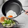 imageGreenPan GP5 Hard Anodized Healthy Ceramic Nonstick 95 ampamp 11 2 Piece Frying Pan Skillet SetHeavy Gauge Scratch ResistantStayFlat Surface Induction Mirror Finish HandleOven SafePFASFree BlueBlack