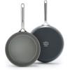 imageGreenPan GP5 Hard Anodized Healthy Ceramic Nonstick 95 ampamp 11 2 Piece Frying Pan Skillet SetHeavy Gauge Scratch ResistantStayFlat Surface Induction Mirror Finish HandleOven SafePFASFree BlueSlate