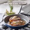 imageGreenPan GP5 Hard Anodized Healthy Ceramic Nonstick 95 ampamp 11 2 Piece Frying Pan Skillet SetHeavy Gauge Scratch ResistantStayFlat Surface Induction Mirror Finish HandleOven SafePFASFree BlueBlue