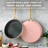 imageGreenPan GP5 Hard Anodized Healthy Ceramic Nonstick 95 ampamp 11 2 Piece Frying Pan Skillet SetHeavy Gauge Scratch ResistantStayFlat Surface Induction Mirror Finish HandleOven SafePFASFree BlueDusty Rose