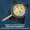 imageGreenPan GP5 Hard Anodized Healthy Ceramic Nonstick 95 ampamp 11 2 Piece Frying Pan Skillet SetHeavy Gauge Scratch ResistantStayFlat Surface Induction Mirror Finish HandleOven SafePFASFree BlueBlue