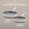 imageGreenPan GP5 Hard Anodized Healthy Ceramic Nonstick 95 ampamp 11 2 Piece Frying Pan Skillet SetHeavy Gauge Scratch ResistantStayFlat Surface Induction Mirror Finish HandleOven SafePFASFree BlueTaupe