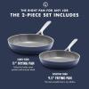 imageGreenPan GP5 Hard Anodized Healthy Ceramic Nonstick 95 ampamp 11 2 Piece Frying Pan Skillet SetHeavy Gauge Scratch ResistantStayFlat Surface Induction Mirror Finish HandleOven SafePFASFree BlueBlue