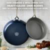 imageGreenPan GP5 Hard Anodized Healthy Ceramic Nonstick 95 ampamp 11 2 Piece Frying Pan Skillet SetHeavy Gauge Scratch ResistantStayFlat Surface Induction Mirror Finish HandleOven SafePFASFree BlueBlue