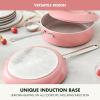 imageGreenPan Nova 10 Frying Pan Skillet and 437QT Saut Pan with Lid Oprahs Favorite Things 2024 PFASFree Ceramic Nonstick Induction Suitable Sear Fry Broil Dishwasher ampamp Oven Safe Deep TealCoral