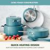imageGreenPan Nova 10 Frying Pan Skillet and 437QT Saut Pan with Lid Oprahs Favorite Things 2024 PFASFree Ceramic Nonstick Induction Suitable Sear Fry Broil Dishwasher ampamp Oven Safe Deep TealDeep Teal