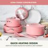 imageGreenPan Nova 10 Frying Pan Skillet and 437QT Saut Pan with Lid Oprahs Favorite Things 2024 PFASFree Ceramic Nonstick Induction Suitable Sear Fry Broil Dishwasher ampamp Oven Safe Deep TealCoral