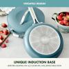 imageGreenPan Nova 10 Frying Pan Skillet and 437QT Saut Pan with Lid Oprahs Favorite Things 2024 PFASFree Ceramic Nonstick Induction Suitable Sear Fry Broil Dishwasher ampamp Oven Safe Deep TealDeep Teal