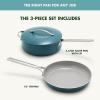 imageGreenPan Nova 10 Frying Pan Skillet and 437QT Saut Pan with Lid Oprahs Favorite Things 2024 PFASFree Ceramic Nonstick Induction Suitable Sear Fry Broil Dishwasher ampamp Oven Safe Deep TealDeep Teal