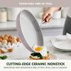 imageGreenPan Nova 10 Frying Pan Skillet and 437QT Saut Pan with Lid Oprahs Favorite Things 2024 PFASFree Ceramic Nonstick Induction Suitable Sear Fry Broil Dishwasher ampamp Oven Safe Deep TealClay