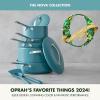 imageGreenPan Nova 10 Frying Pan Skillet and 437QT Saut Pan with Lid Oprahs Favorite Things 2024 PFASFree Ceramic Nonstick Induction Suitable Sear Fry Broil Dishwasher ampamp Oven Safe Deep TealDeep Teal