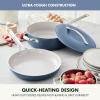 imageGreenPan Nova 10 Frying Pan Skillet and 437QT Saut Pan with Lid Oprahs Favorite Things 2024 PFASFree Ceramic Nonstick Induction Suitable Sear Fry Broil Dishwasher ampamp Oven Safe Deep TealOcean