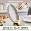 imageGreenPan Nova 10 Frying Pan Skillet and 437QT Saut Pan with Lid Oprahs Favorite Things 2024 PFASFree Ceramic Nonstick Induction Suitable Sear Fry Broil Dishwasher ampamp Oven Safe Deep TealClay