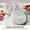 imageGreenPan Nova 10 Frying Pan Skillet and 437QT Saut Pan with Lid Oprahs Favorite Things 2024 PFASFree Ceramic Nonstick Induction Suitable Sear Fry Broil Dishwasher ampamp Oven Safe Deep TealClay