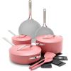imageGreenPan Nova 10 Frying Pan Skillet and 437QT Saut Pan with Lid Oprahs Favorite Things 2024 PFASFree Ceramic Nonstick Induction Suitable Sear Fry Broil Dishwasher ampamp Oven Safe Deep TealCoral