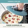 imageGreenPan Nova 10 Frying Pan Skillet and 437QT Saut Pan with Lid Oprahs Favorite Things 2024 PFASFree Ceramic Nonstick Induction Suitable Sear Fry Broil Dishwasher ampamp Oven Safe Deep TealDeep Teal
