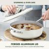 imageGreenPan Nova 10 Frying Pan Skillet and 437QT Saut Pan with Lid Oprahs Favorite Things 2024 PFASFree Ceramic Nonstick Induction Suitable Sear Fry Broil Dishwasher ampamp Oven Safe Deep TealCream