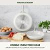imageGreenPan Nova 10 Frying Pan Skillet and 437QT Saut Pan with Lid Oprahs Favorite Things 2024 PFASFree Ceramic Nonstick Induction Suitable Sear Fry Broil Dishwasher ampamp Oven Safe Deep TealCream