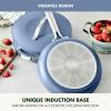imageGreenPan Nova 10 Frying Pan Skillet and 437QT Saut Pan with Lid Oprahs Favorite Things 2024 PFASFree Ceramic Nonstick Induction Suitable Sear Fry Broil Dishwasher ampamp Oven Safe Deep TealOcean